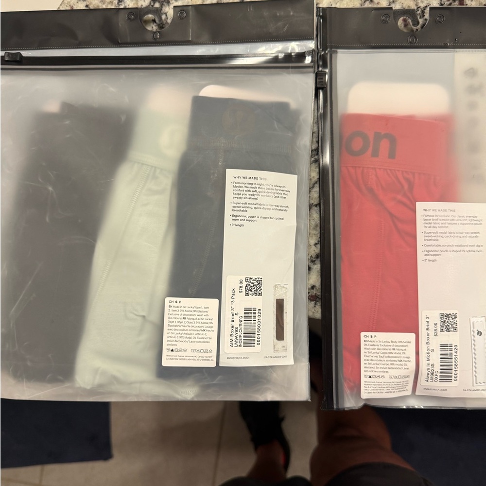 Lululemon always in motion 3’ underwear